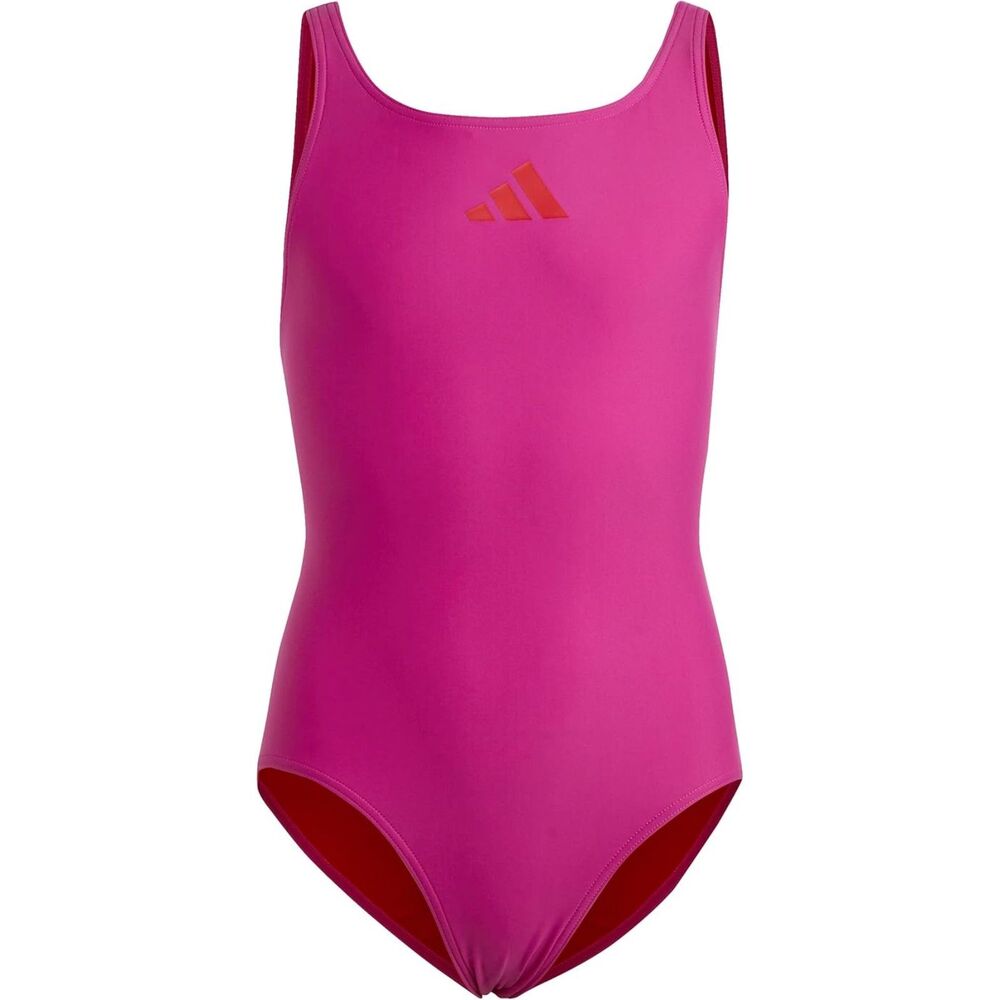 Adidas Girl's Sleeveless Fuchsia Pink One Piece Swimsuit GIRLS Size L NEW swim